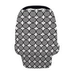 Black And White Dartboard Pattern Print Baby Seat Cover