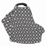 Black And White Dartboard Pattern Print Baby Seat Cover