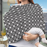 Black And White Dartboard Pattern Print Baby Seat Cover