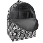 Black And White Dartboard Pattern Print Backpack