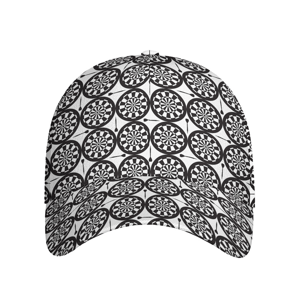 Black And White Dartboard Pattern Print Baseball Cap