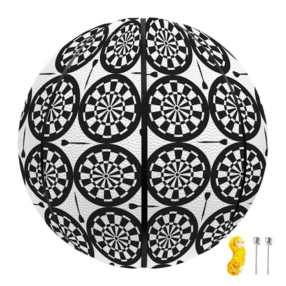 Black And White Dartboard Pattern Print Basketball