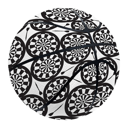 Black And White Dartboard Pattern Print Basketball