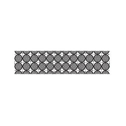 Black And White Dartboard Pattern Print Bed Runner