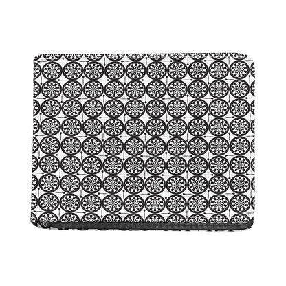 Black And White Dartboard Pattern Print Bifold Wallet