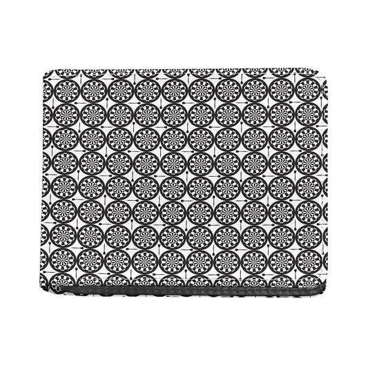 Black And White Dartboard Pattern Print Bifold Wallet
