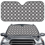 Black And White Dartboard Pattern Print Car Windshield Sun Shade