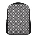 Black And White Dartboard Pattern Print Casual Backpack