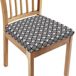Black And White Dartboard Pattern Print Chair Cushion Cover