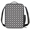 Black And White Dartboard Pattern Print Crossbody Lunch Bag
