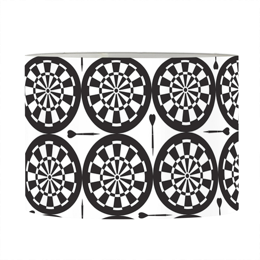 Black And White Dartboard Pattern Print Drum Lamp Shade