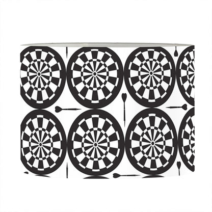 Black And White Dartboard Pattern Print Drum Lamp Shade