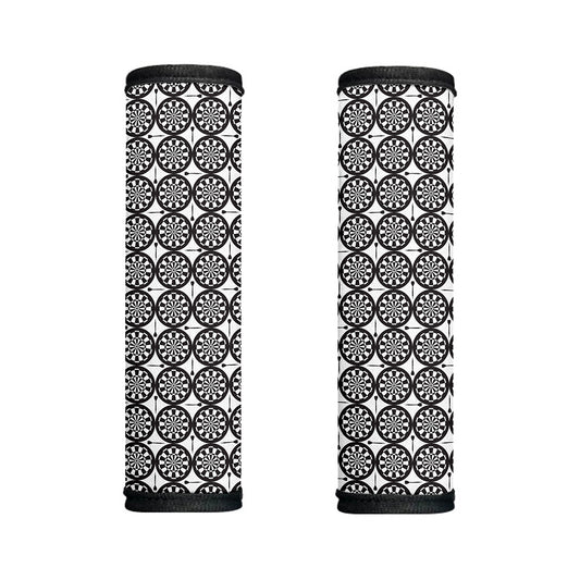 Black And White Dartboard Pattern Print Handle Covers