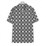 Black And White Dartboard Pattern Print Hawaiian Shirt