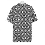 Black And White Dartboard Pattern Print Hawaiian Shirt