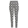 Black And White Dartboard Pattern Print High-Waisted Pocket Leggings