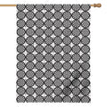 Black And White Dartboard Pattern Print House Flag