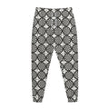 Black And White Dartboard Pattern Print Jogger Pants