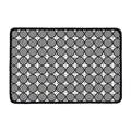 Black And White Dartboard Pattern Print Kitchen Mat