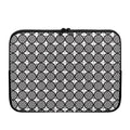 Black And White Dartboard Pattern Print Laptop Sleeve