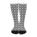 Black And White Dartboard Pattern Print Long Socks