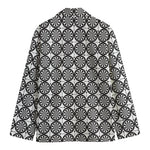 Black And White Dartboard Pattern Print Men's Blazer