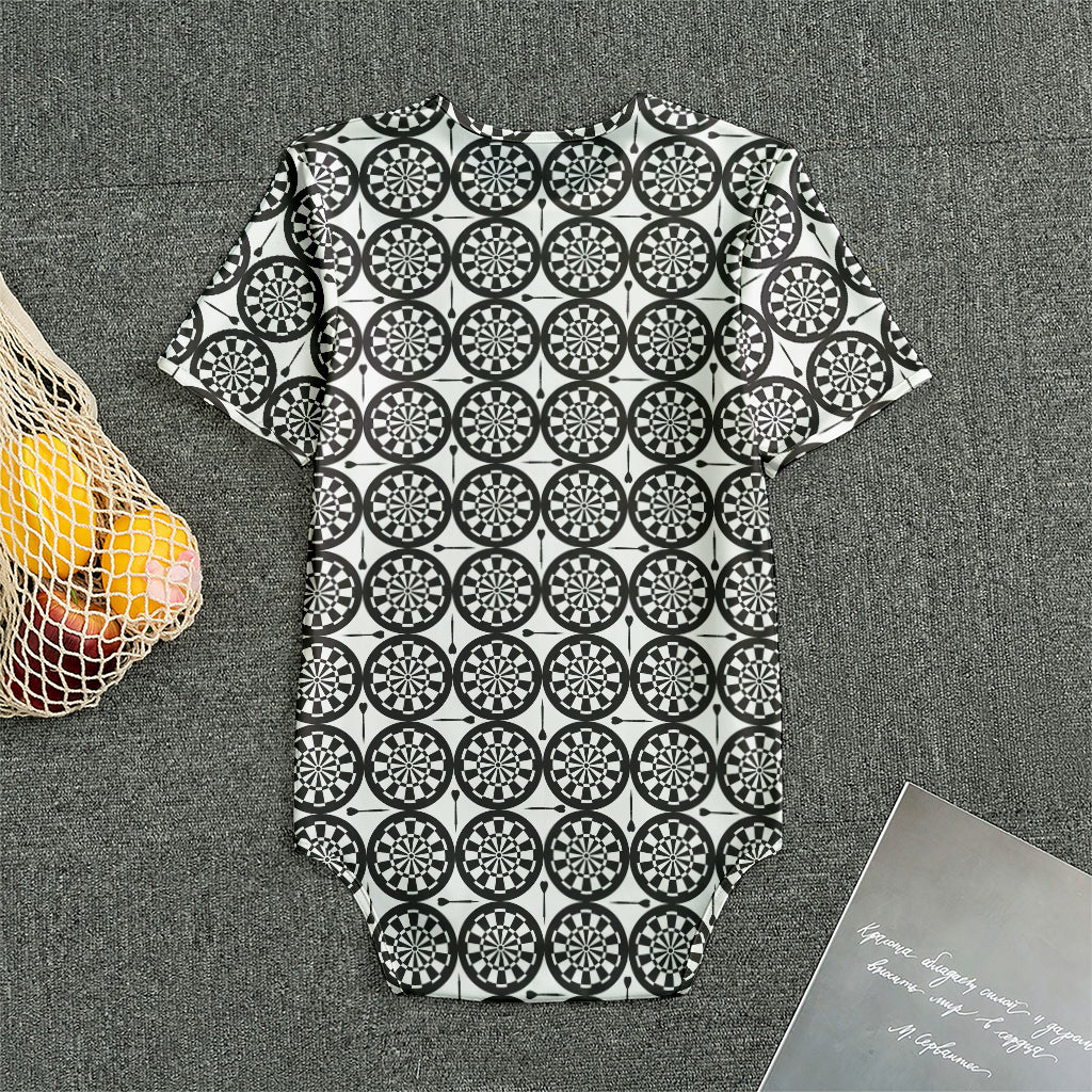Black And White Dartboard Pattern Print Men's Bodysuit