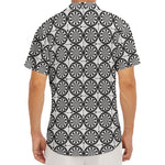 Black And White Dartboard Pattern Print Men's Deep V-Neck Shirt