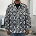 Black And White Dartboard Pattern Print Men's Shirt Jacket