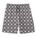 Black And White Dartboard Pattern Print Men's Swim Trunks