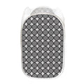 Black And White Dartboard Pattern Print Mesh Laundry Hamper