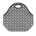 Black And White Dartboard Pattern Print Neoprene Lunch Bag