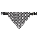 Black And White Dartboard Pattern Print Over The Collar Dog Bandana