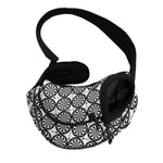 Black And White Dartboard Pattern Print Pet Sling Carrier