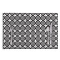 Black And White Dartboard Pattern Print Placemat