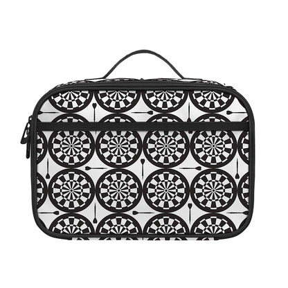 Black And White Dartboard Pattern Print Portable Lunch Bag