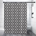 Black And White Dartboard Pattern Print Premium Shower Curtain