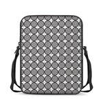 Black And White Dartboard Pattern Print Rectangular Crossbody Bag