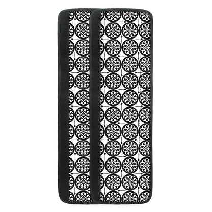 Black And White Dartboard Pattern Print Refrigerator Handle Covers