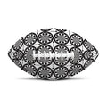 Black And White Dartboard Pattern Print Rugby Ball