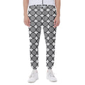 Black And White Dartboard Pattern Print Joggers