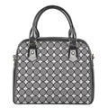Black And White Dartboard Pattern Print Shoulder Handbag