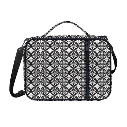Black And White Dartboard Pattern Print Shoulder Strap Bible Bag