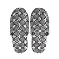 Black And White Dartboard Pattern Print Slippers