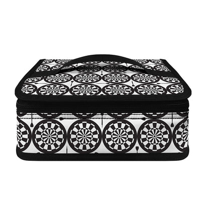Black And White Dartboard Pattern Print Small Lunch Bag