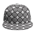 Black And White Dartboard Pattern Print Snapback Cap