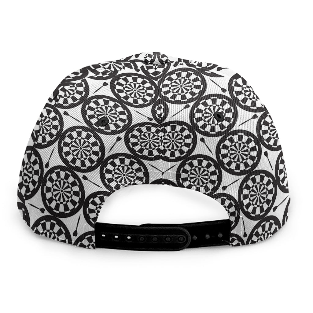 Black And White Dartboard Pattern Print Snapback Cap