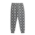 Black And White Dartboard Pattern Print Sweatpants