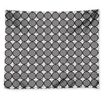 Black And White Dartboard Pattern Print Tapestry