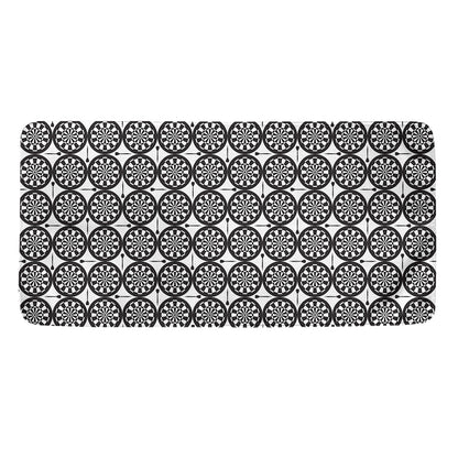 Black And White Dartboard Pattern Print Towel